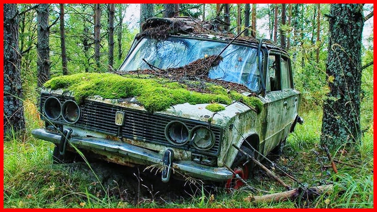 An abandoned Soviet car in the forests of Finland.
