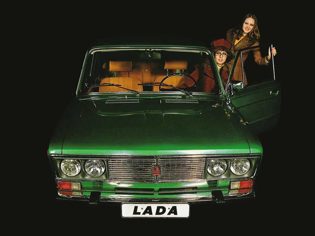 Two girls and a Lada.