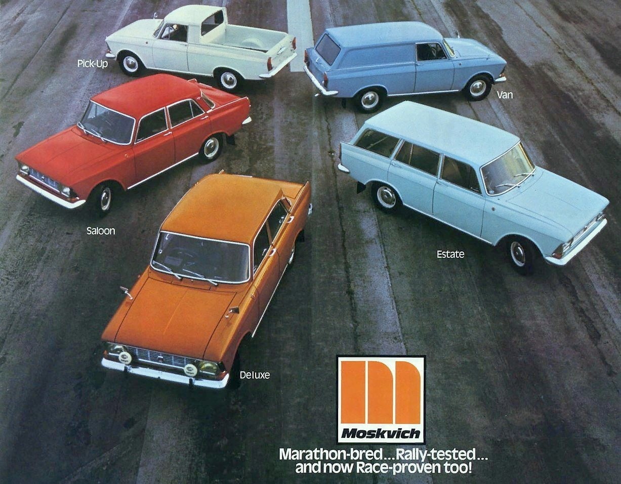 Five Moskvich.