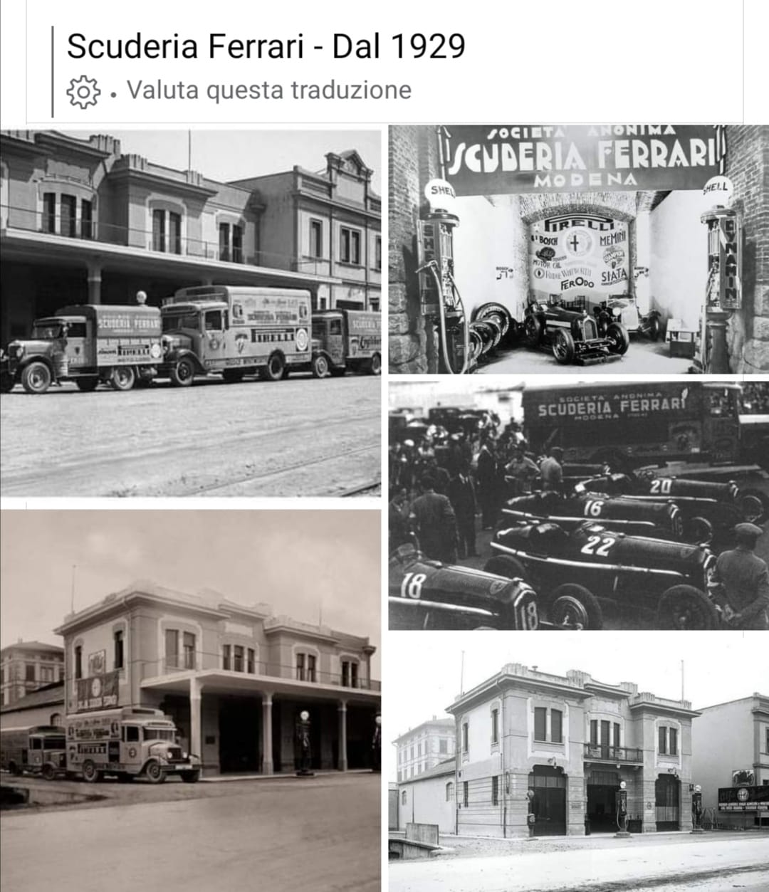 The first photographs of the beginning of Scuderia Ferrari's activity.