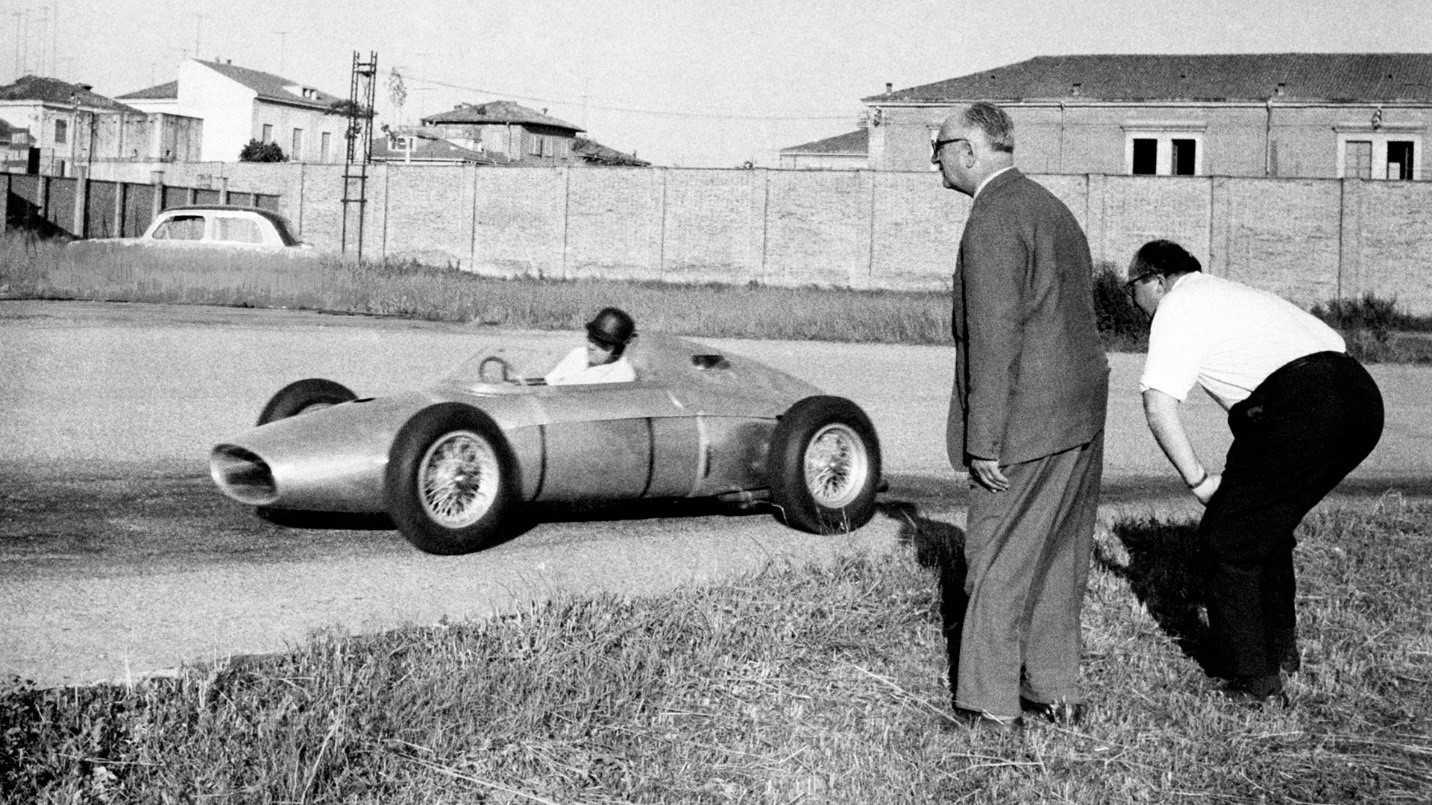 Enzo Ferrari with Carlo Chiti.