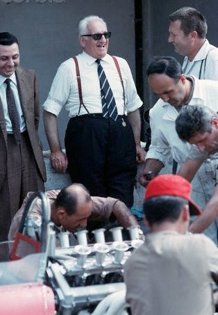 Enzo Ferrari at Monza in 1966.