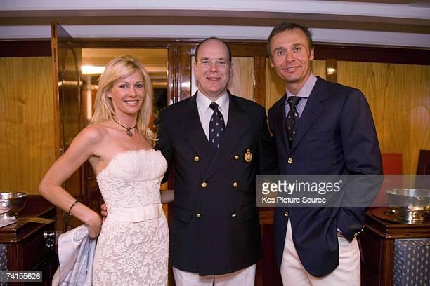 Ernesto and Kirsty Bertarelli with Albert of Monaco.