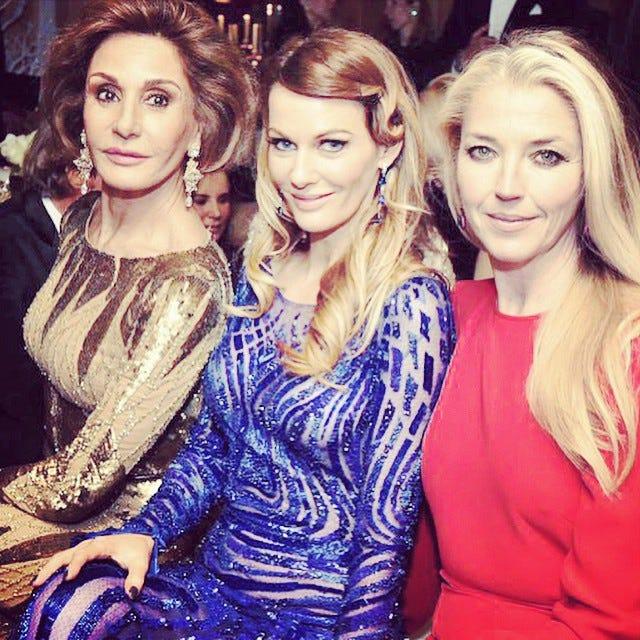 Kirsty Bertarelli with two female friends.