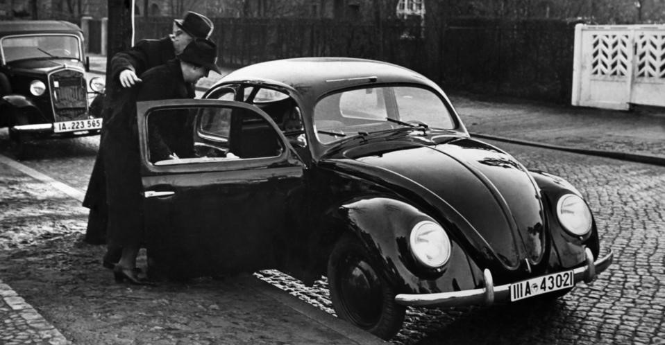 A Beetle on streets of Germany in the 1940s. 