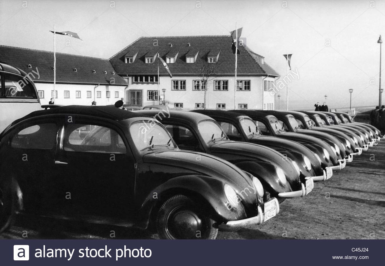VW Beetle at the rest stop Magdeburg boerde 1939.