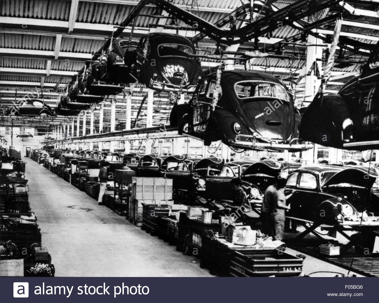 Industry production of the VW Beetle Sao Bernardo do Campo in 1970.