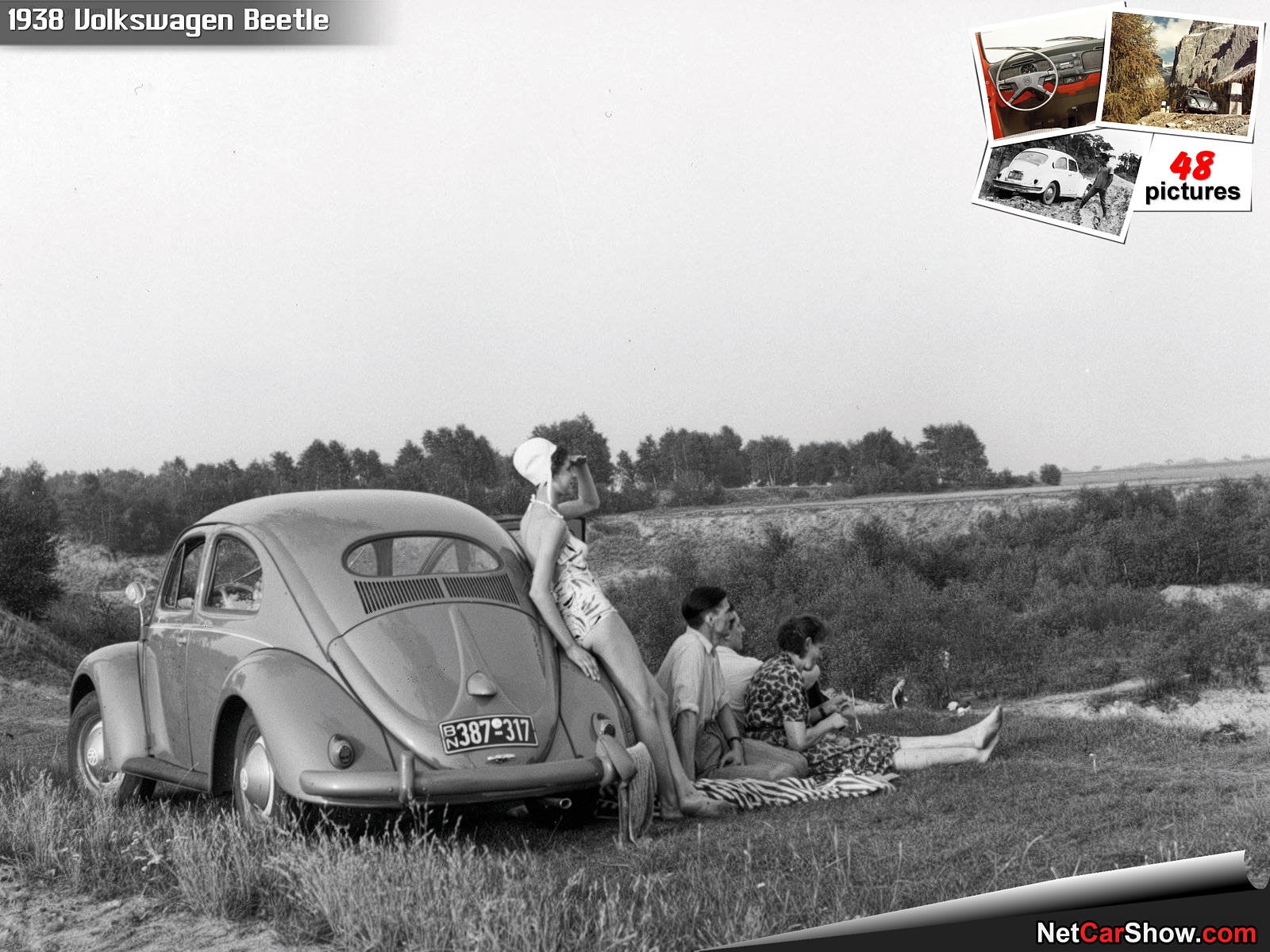 Volkswagen Beetle 1600 in 1938.