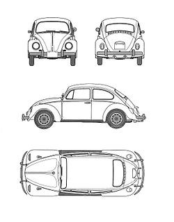 Four views of the Beetle.