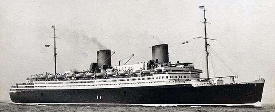 SS Bremen started its voyage on October 2, 1936, from Bremen. Its first stop was in Southampton, England. Before heading to the Atlantic Ocean, the ship stopped in Cherbourg, France. F. Porsche and G. Kaes stepped on board there on October 3. 