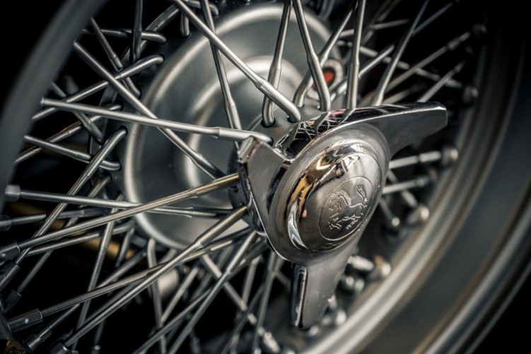 The wheel of a Ferrari.
