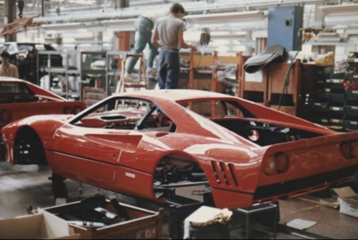 A Ferrari in production.