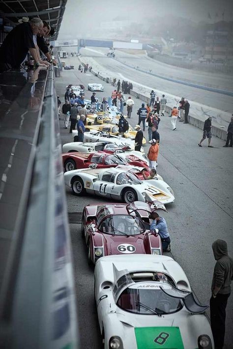 The pits at Le Mans.