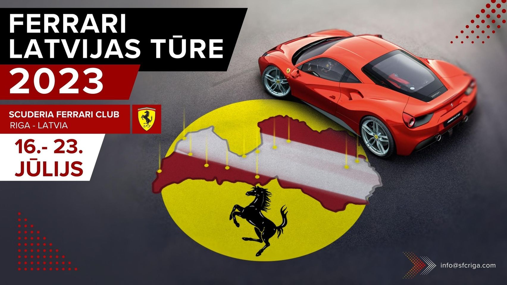 Poster of 2023 Latvian Ferrari Tour