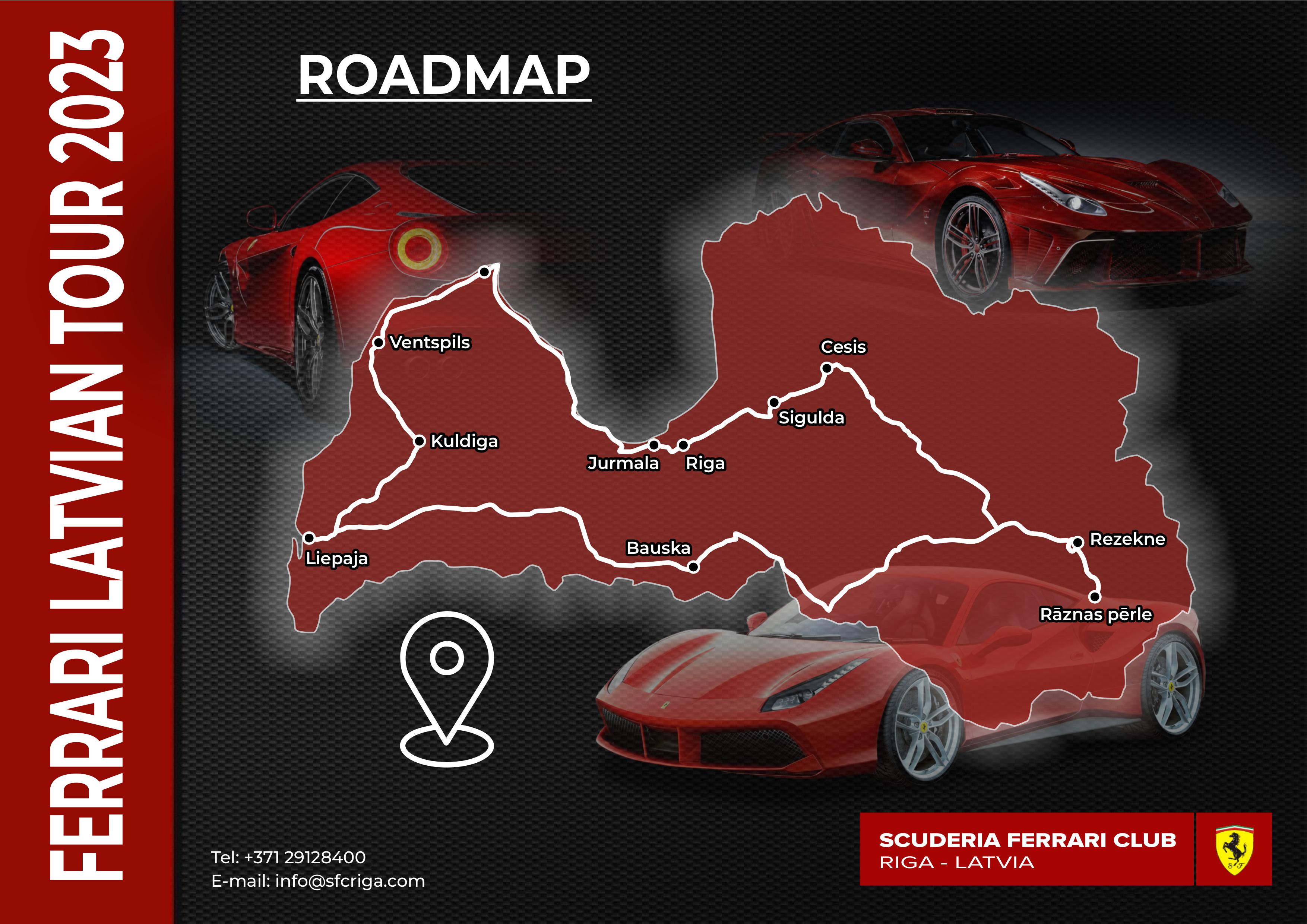 Road map of the tour.