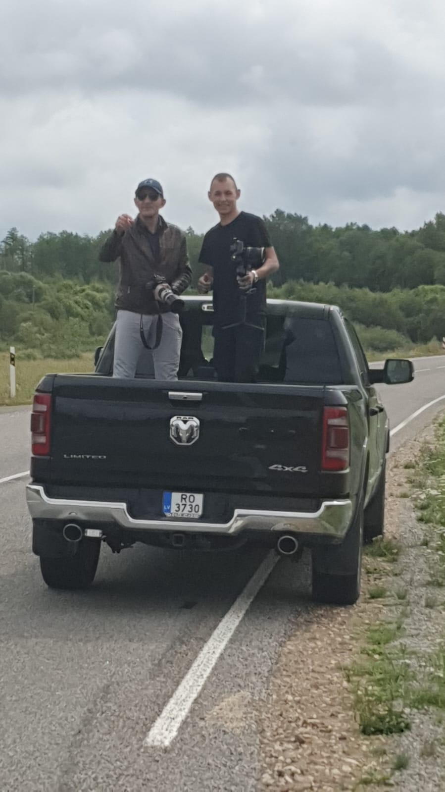 Video and photo team travelling to Razna lake.