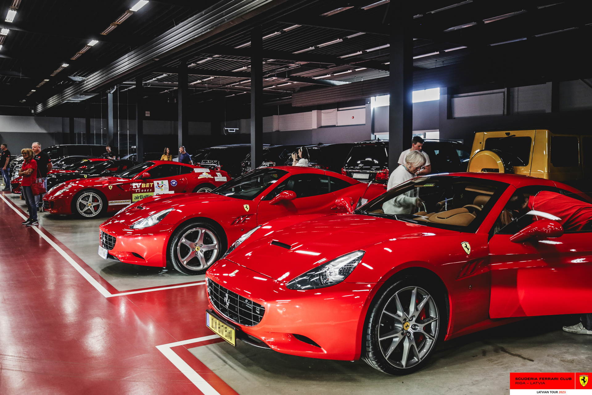 Ferraris in Stuttgart’s garage. 