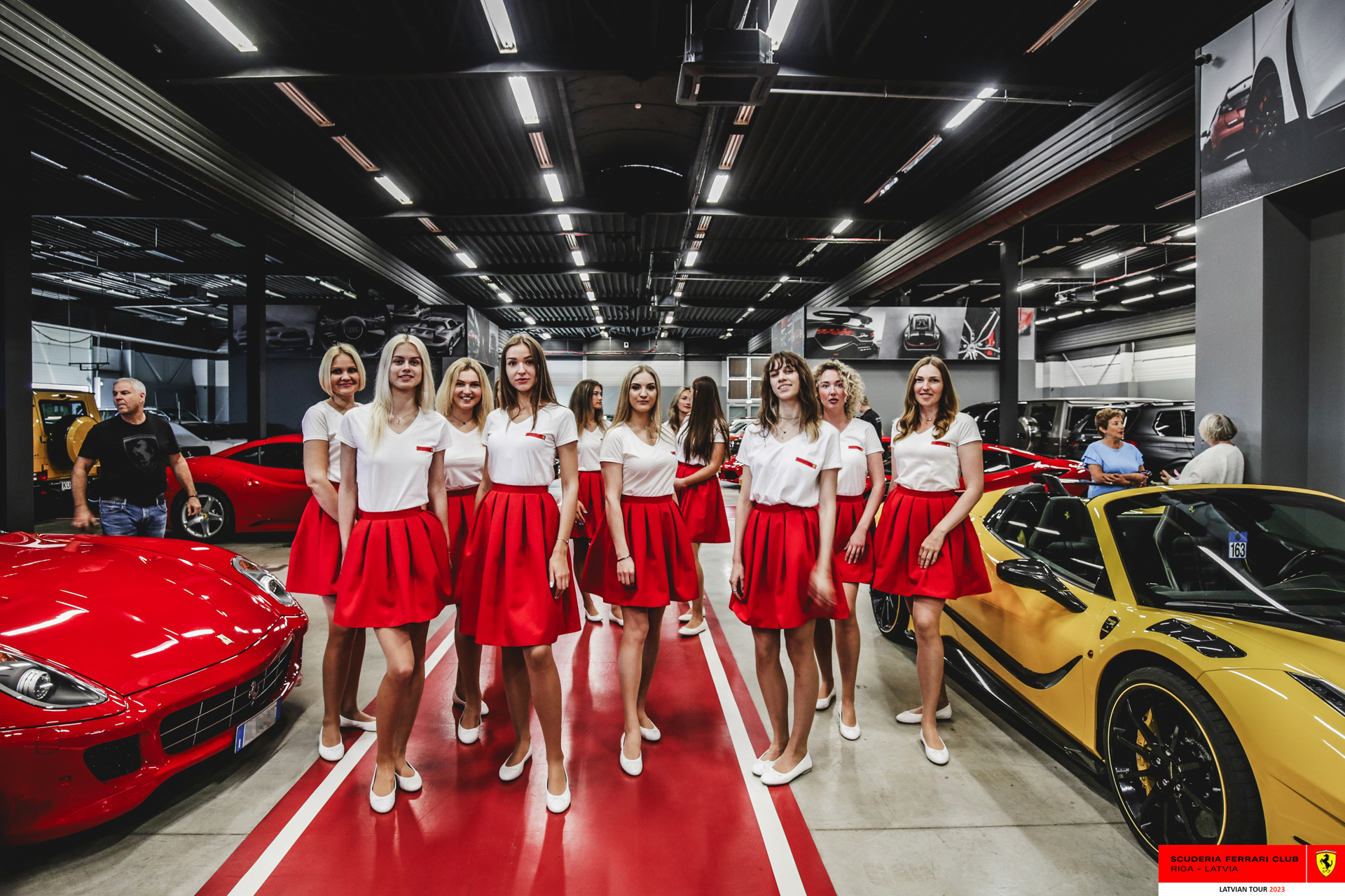 SFC Riga grid girls at Stuttgart.