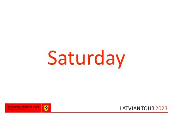 Sign indicating the day of Saturday.
