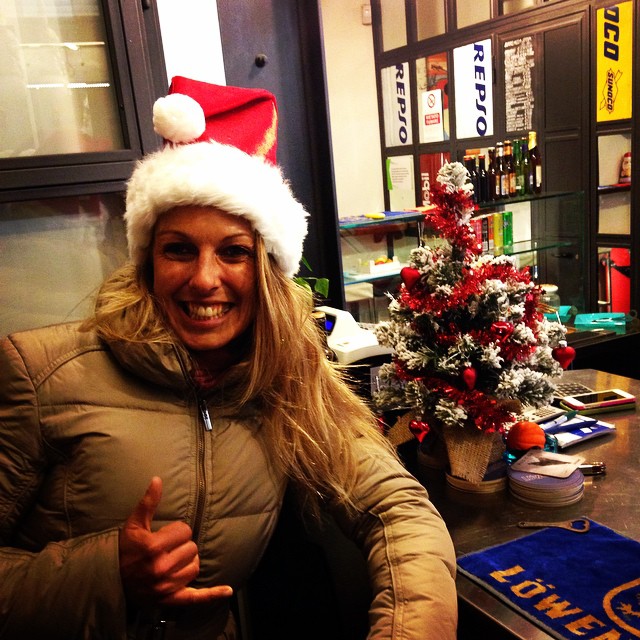 Flavia Tartaglini at Christmas in 2014.