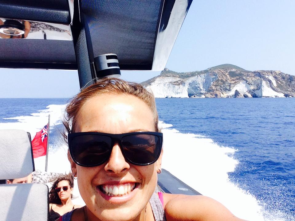 Flavia Tartaglini at Ponza, Italy, in July 2015.