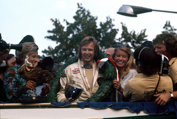 Ronnie and Barbro Peterson at the Italian GP on 09 September 1973.