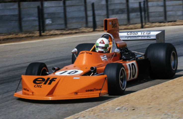 Lella Lombardi, March 741 Ford, at the South African Grand Prix in Kyalami on 01 March 1975.