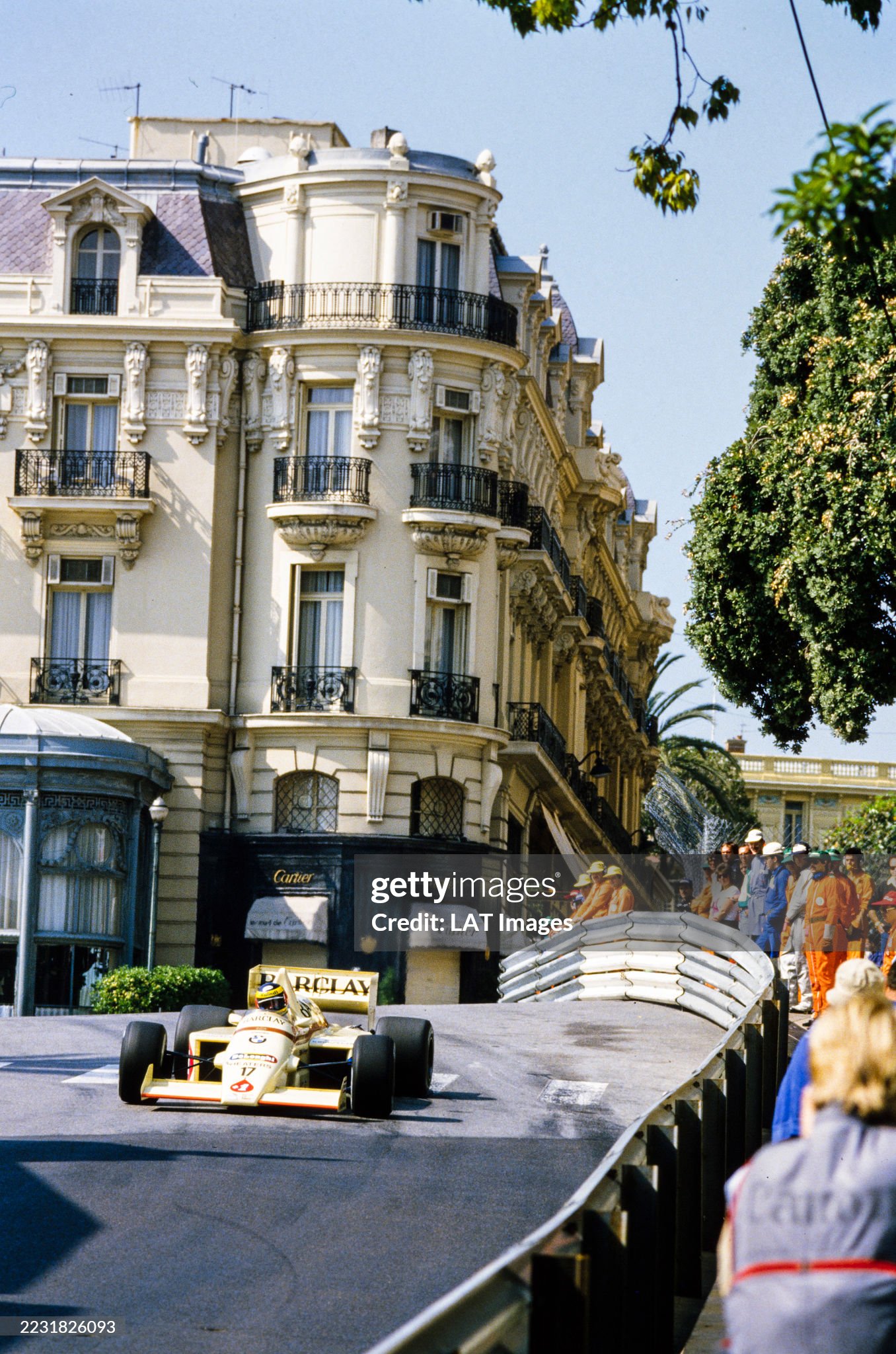 Gerhard Berger, Arrows A8 BMW, during the Monaco Grand Prix at Monte Carlo on May 19, 1985. 