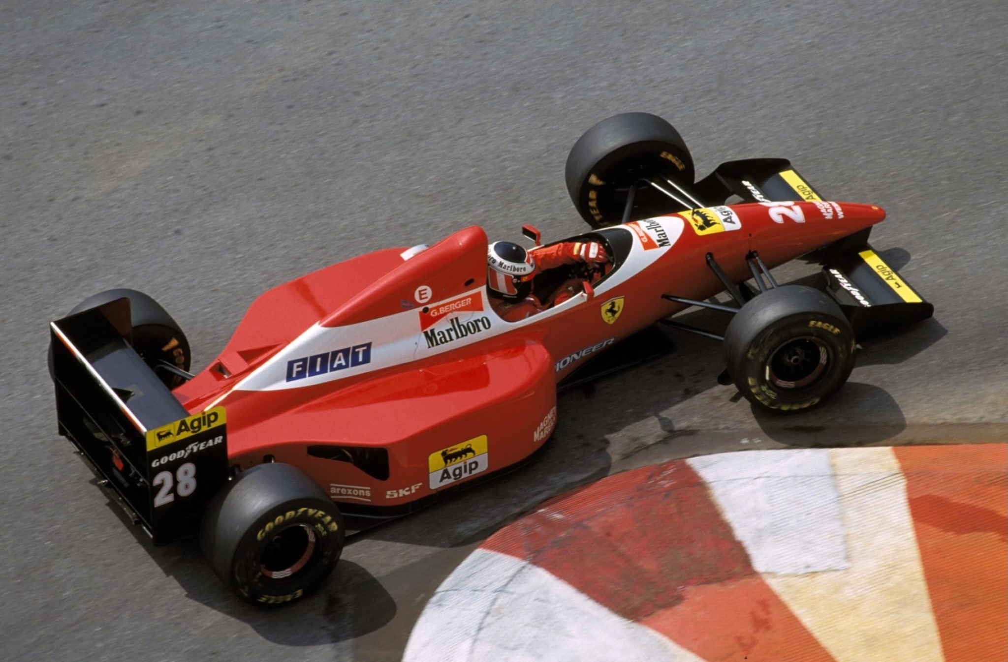 Gerhard Berger, Ferrari, in Monaco in 1993.