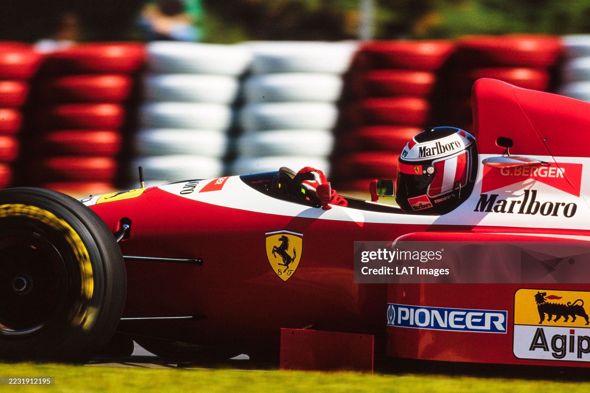 Gerhard Berger, Ferrari F93A, during the Canadian Grand Prix at circuit Gilles Villeneuve on 13 June 1993. 