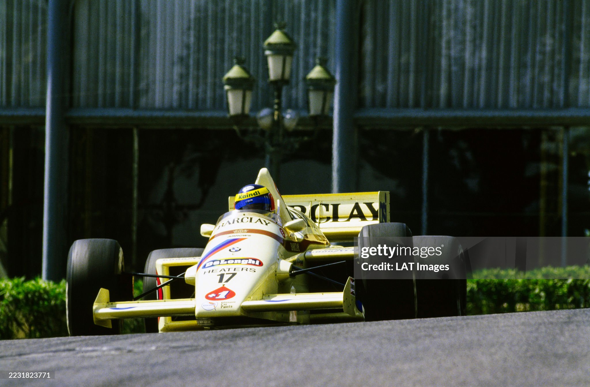 Gerhard Berger, Arrows A8 BMW, during the Monaco Grand Prix at Monte Carlo on May 19, 1985. 