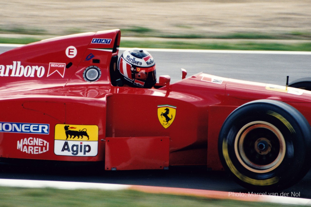 Gerhard Berger, Ferrari, in Belgium in 1994.