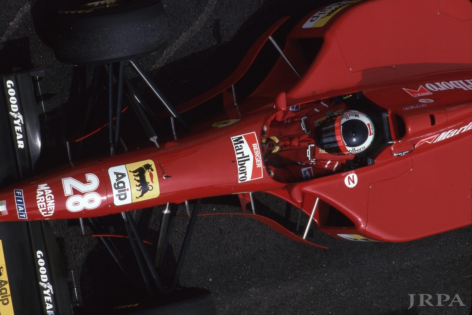 Gerhard Berger, Ferrari, in Brazil in 1995.