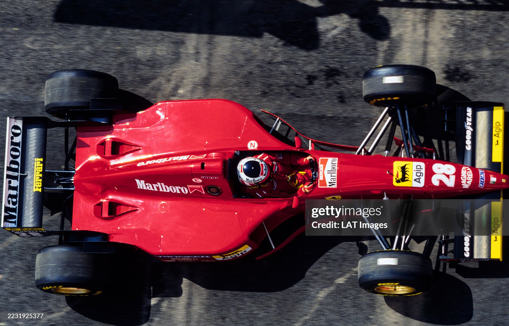 Gerhard Berger, Ferrari 412T2, during the San Marino Grand Prix at Imola, Italy, on 30 April 1995. 