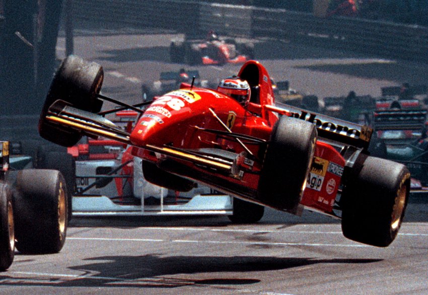 Gerhard Berger, Ferrari, in Monaco in 1995.