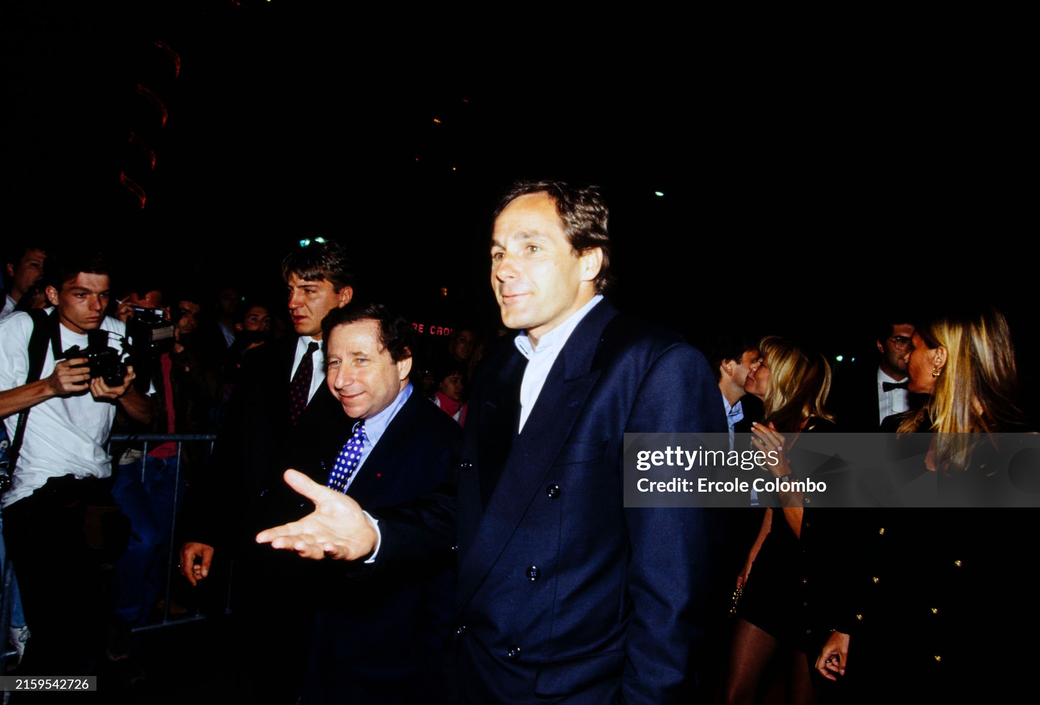 Jean Todt and Gerhard Berger at the Monaco Grand Prix in Monte Carlo on 28 May 1995. 