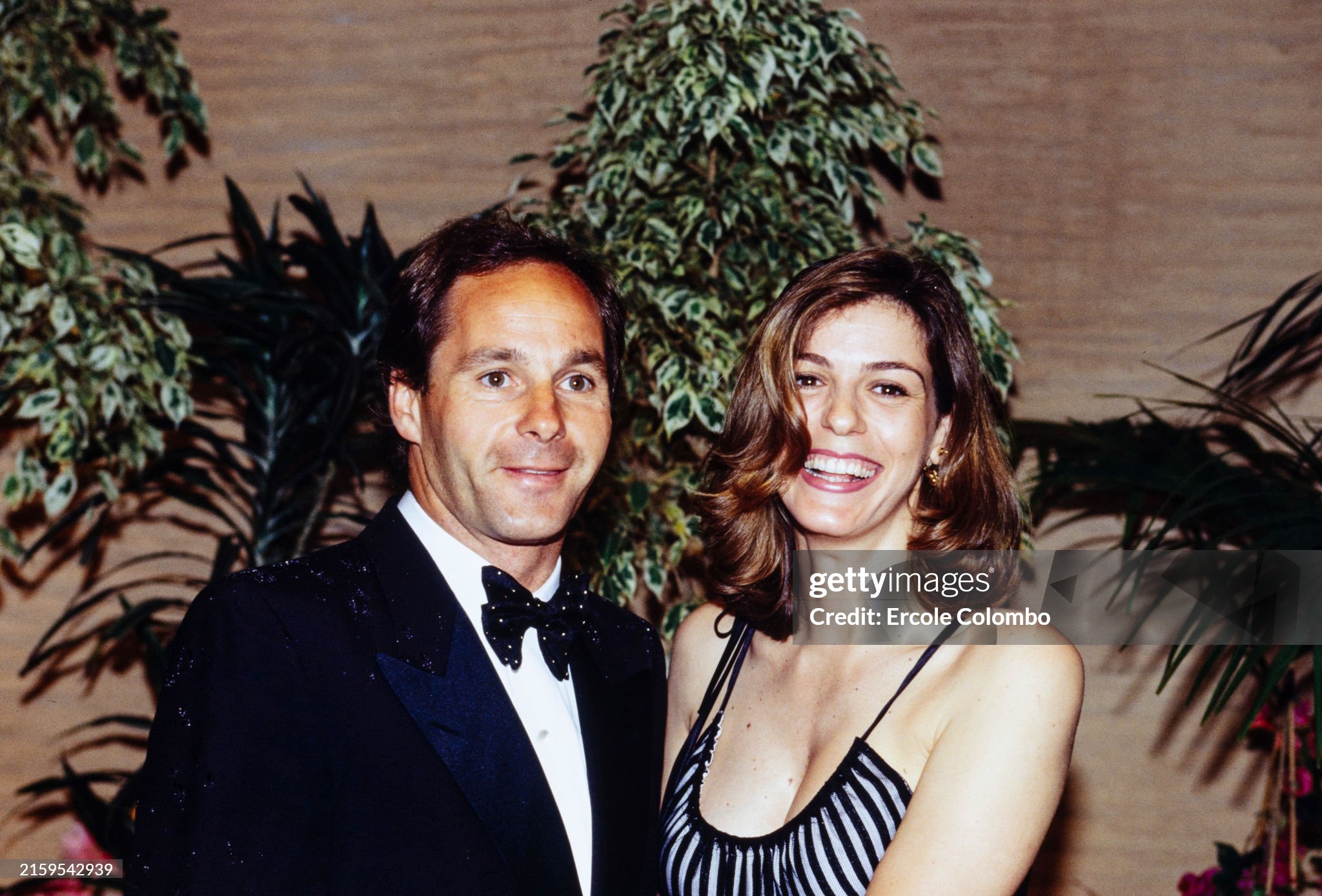 Gerhard Berger with his wife Ana Corvo at the Monaco Grand Prix in Monte Carlo on 28 May 1995. 
