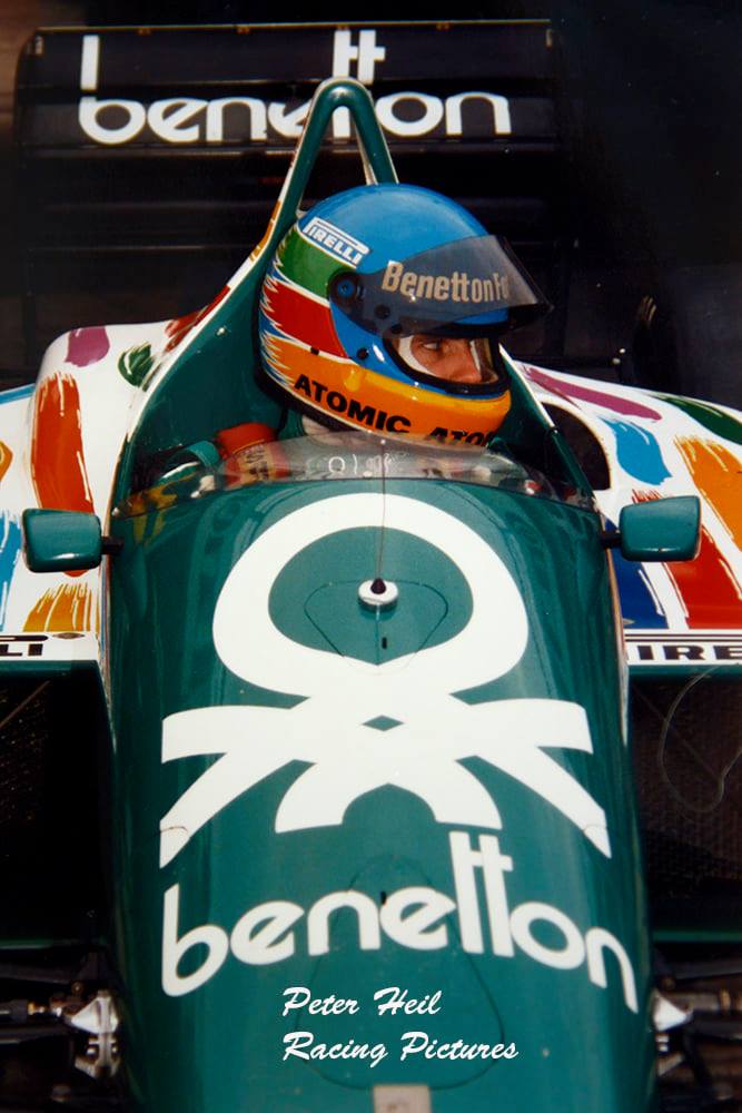 Gerhard Berger, Benetton, in 1986. 