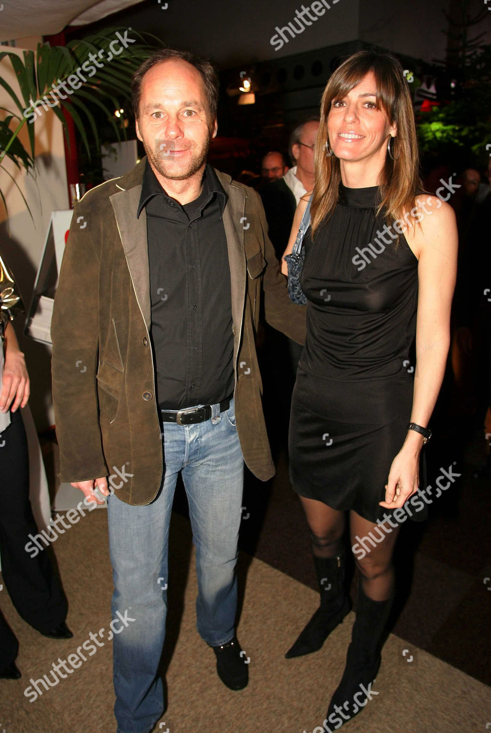 Gerhard Berger and Ana Corvo at the Kitz race party in Kitzbuhel, Austria, on 21 January 2006.