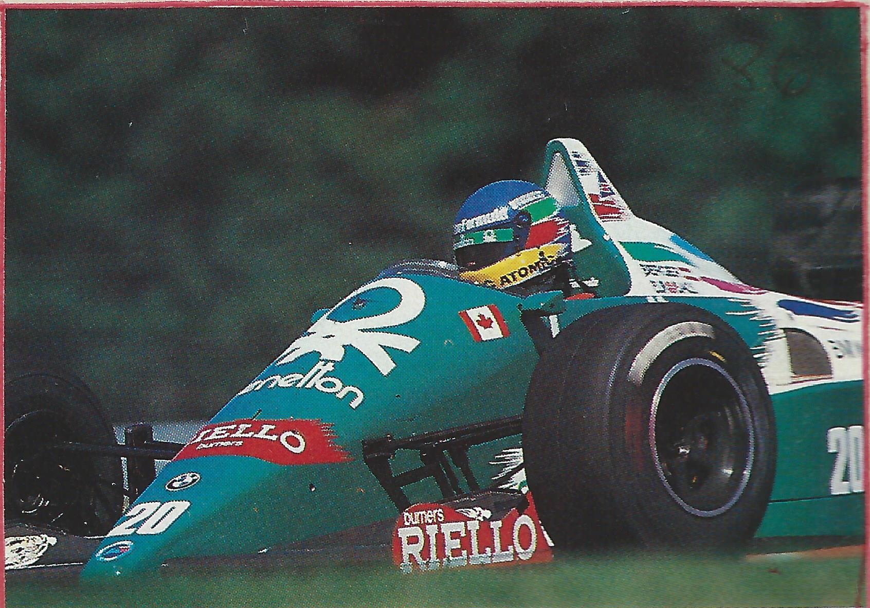 Gerhard Berger in Canada in 1986.