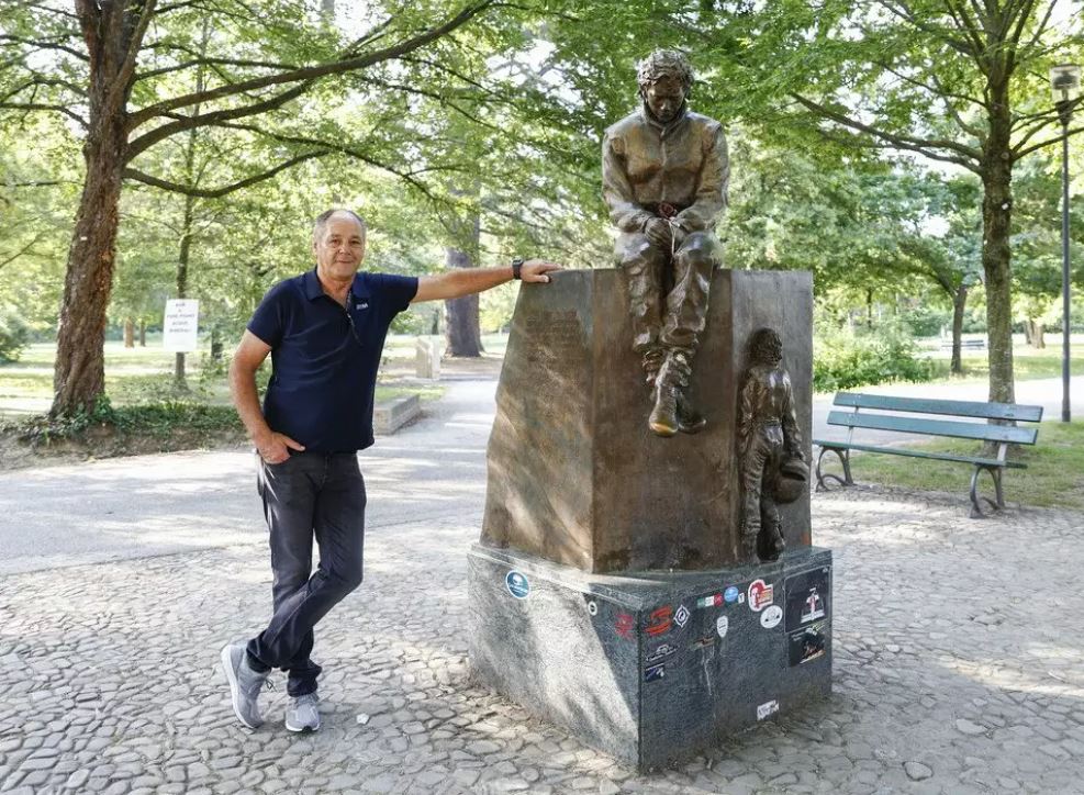 Gerhard Berger at the DTM race in Imola in 2022.