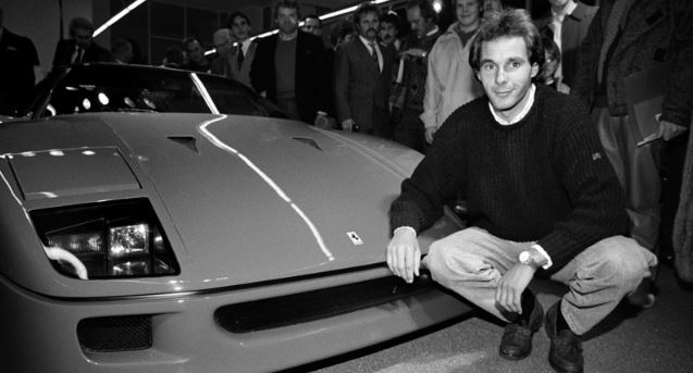 Gerhard Berger and a Ferrari in 1987.