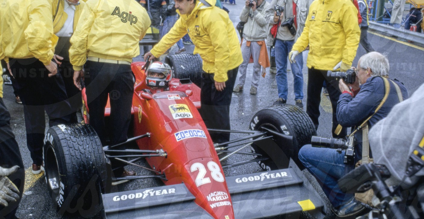 Gerhard Berger in Belgium in 1987.