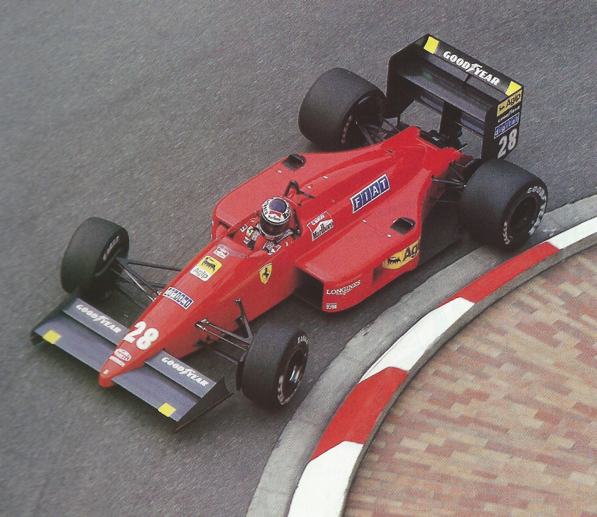 Gerhard Berger, Ferrari, at Monaco in 1987.