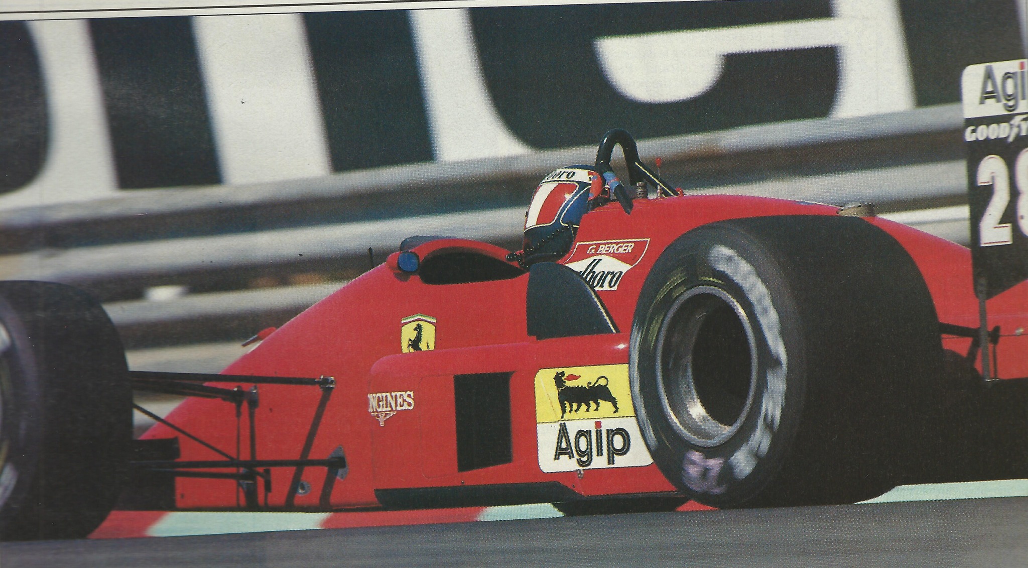 Gerhard Berger, Ferrari, in 1988.