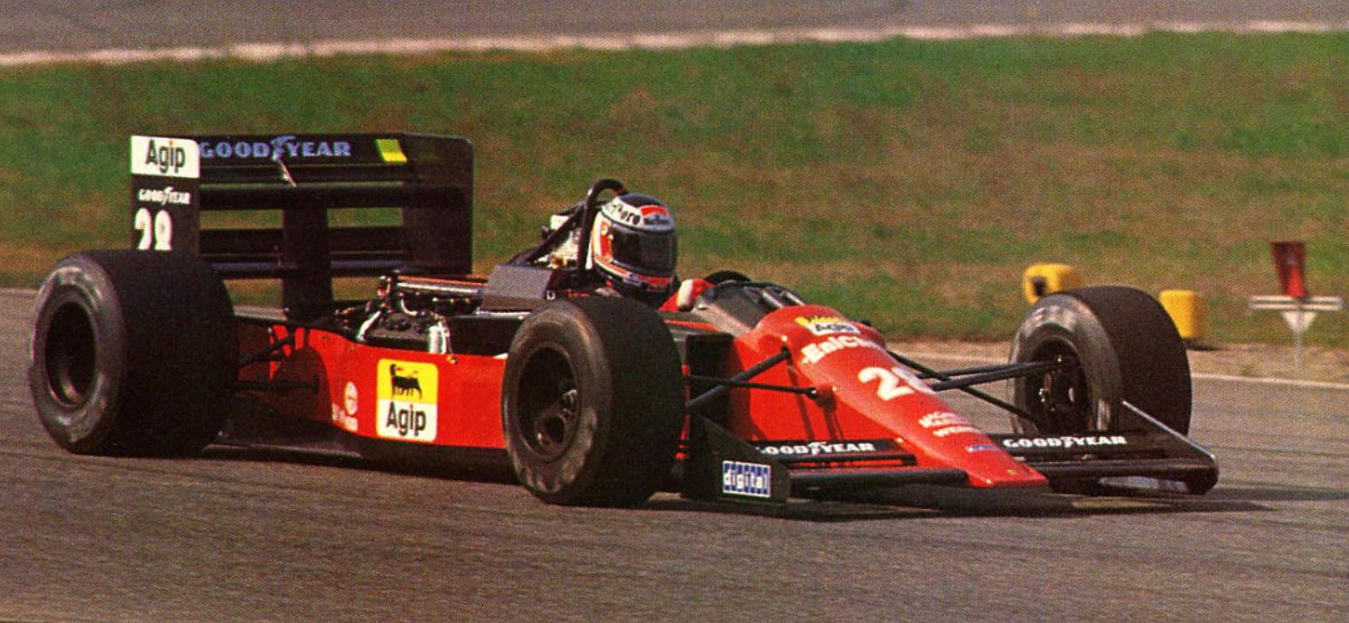 Gerhard Berger, Ferrari, testing in 1989.