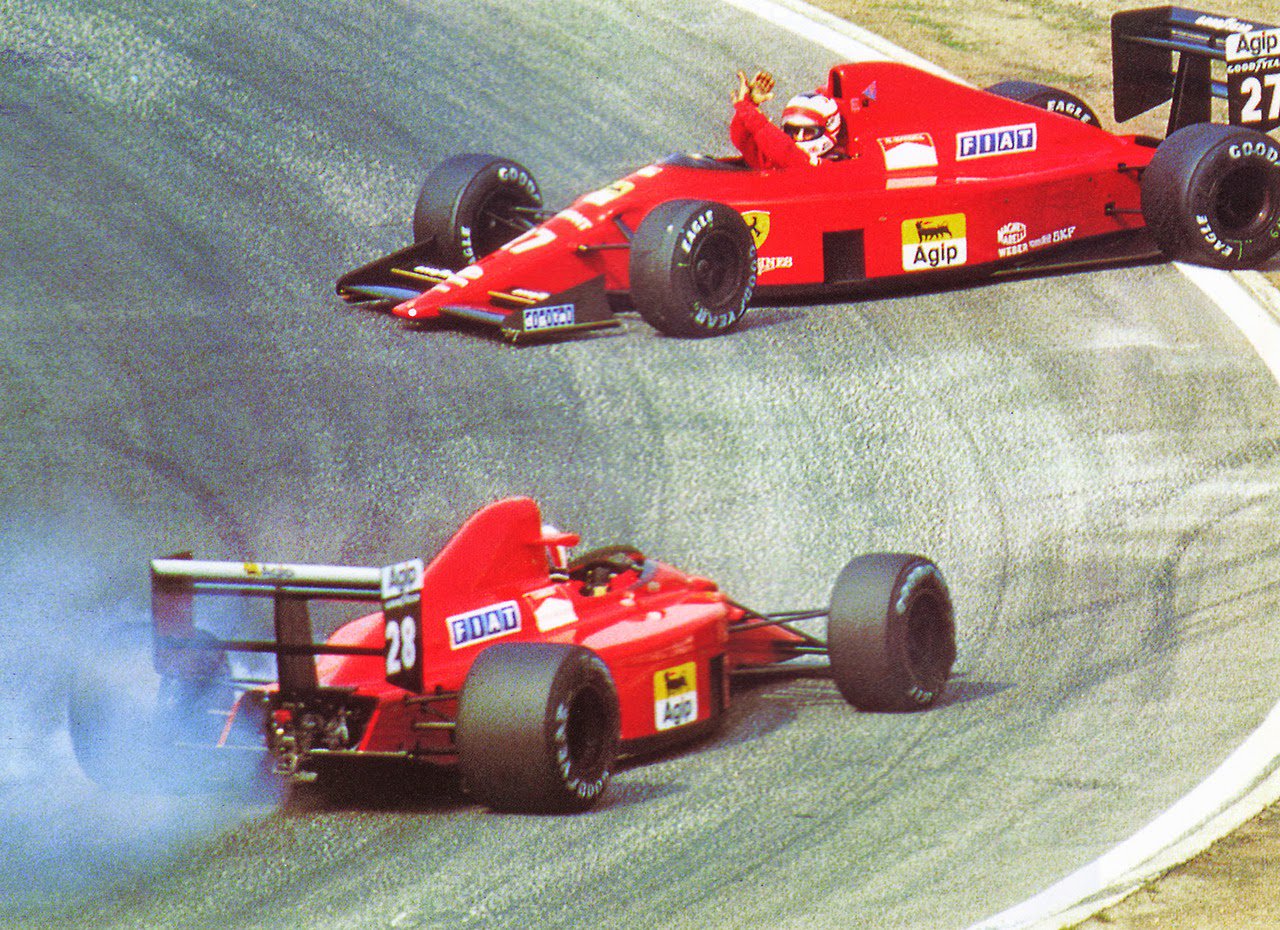 Gerhard Berger, Ferrari, in Germany in 1989.