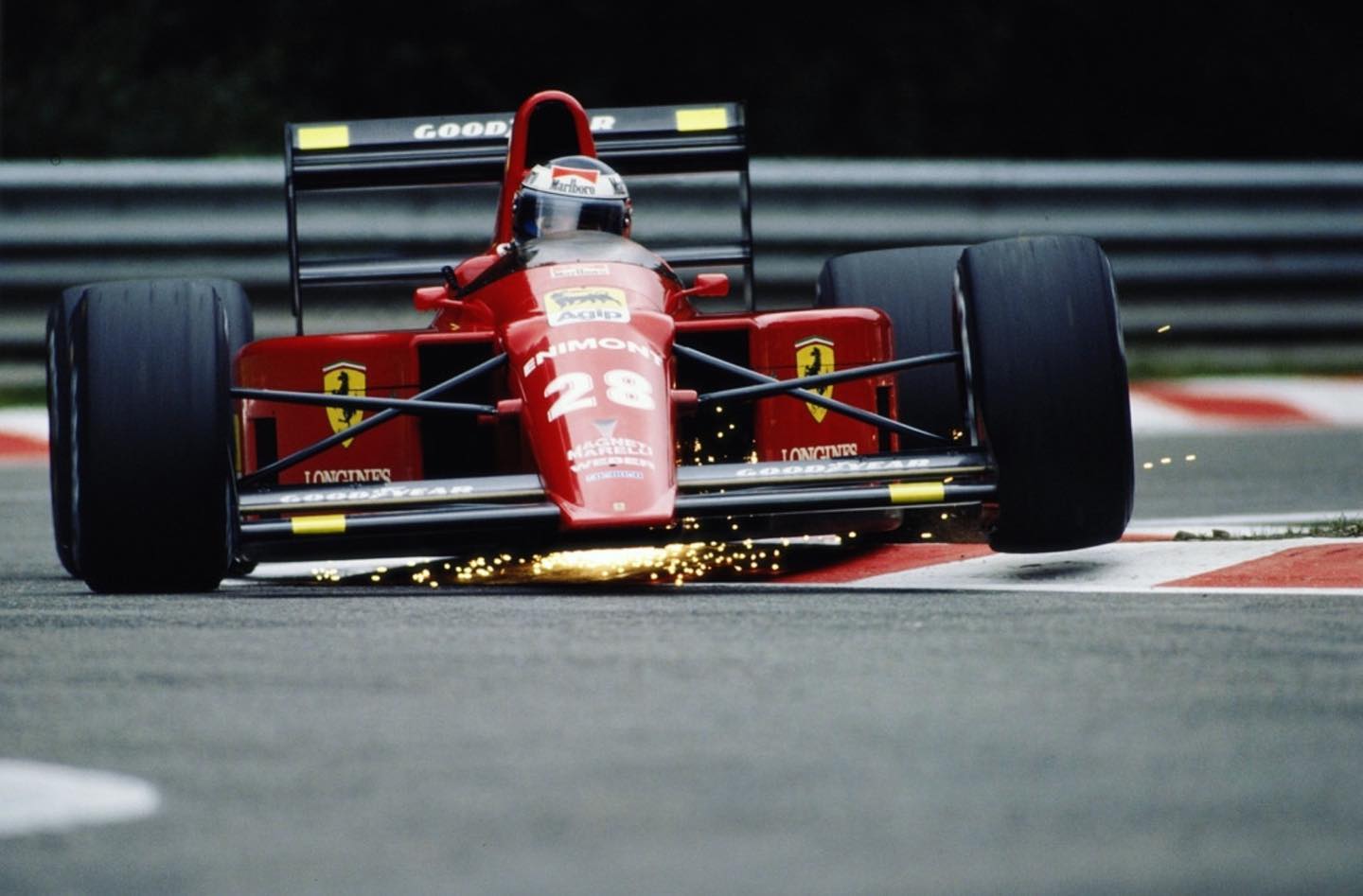 Gerhard Berger, Ferrari, in Belgium in 1989.