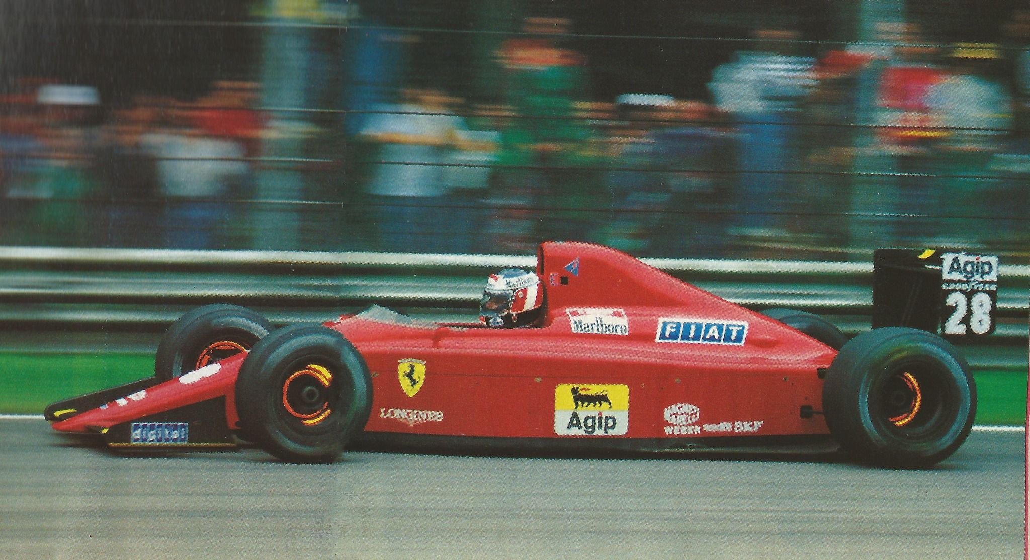 Gerhard Berger, Ferrari, in Italy in 1989.