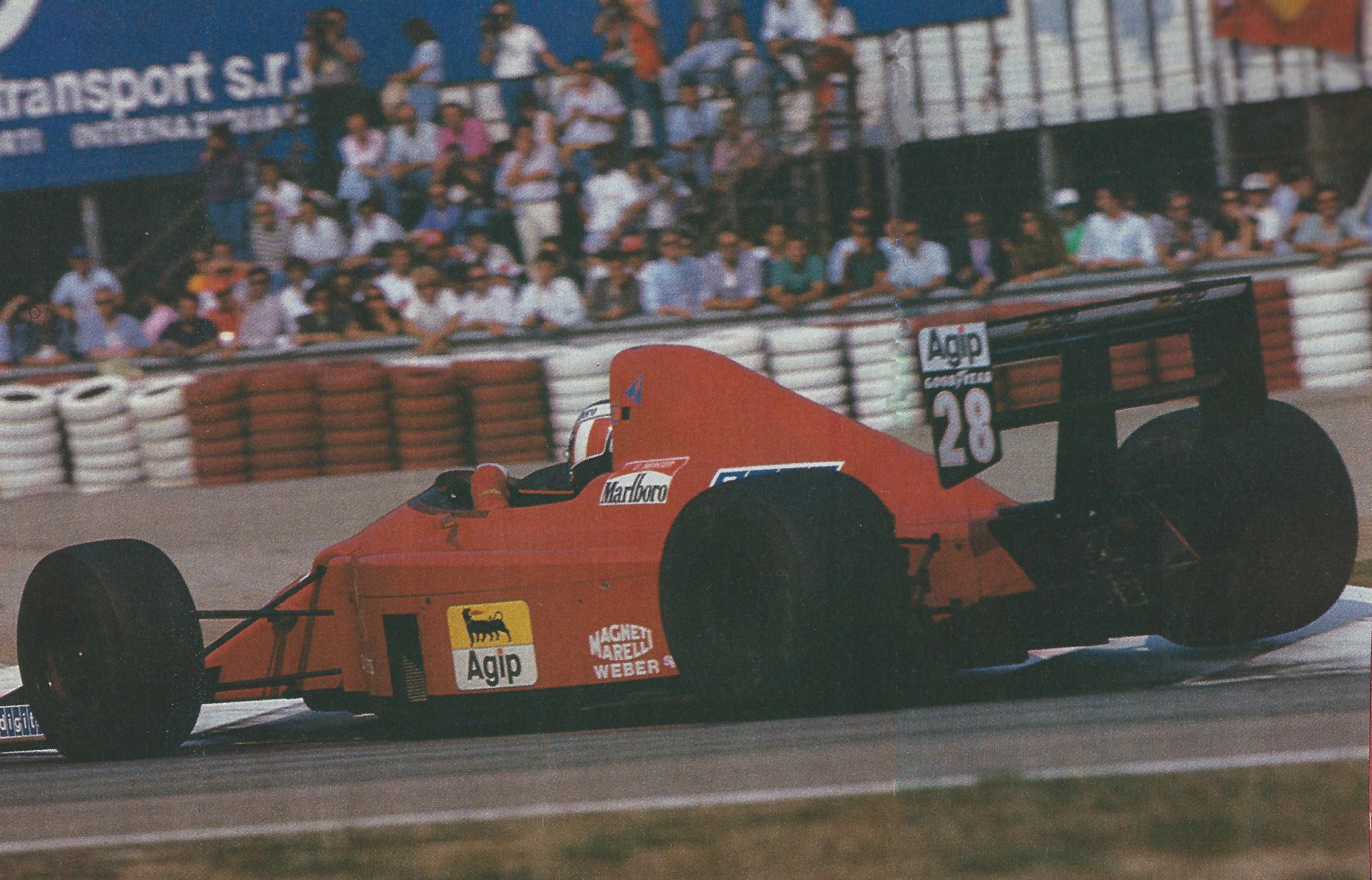 Gerhard Berger, Ferrari, in Italy in 1989.